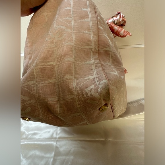 RARE!! Authentic Chanel Travel Ligne Tote with Matching Pouch Included!!! - Picture 10 of 16